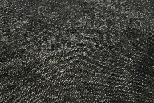 Overdyed Vintage Siyah Eskitme Pamuk Yün El Dokuma Halısı 198x310 Agacan