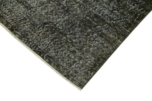 Overdyed Vintage Siyah Eskitme Pamuk Yün El Dokuma Halısı 203x305 Agacan