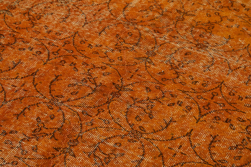 Overdyed Vintage Turuncu Eskitme Pamuk Yün El Dokuma Halısı 169x275 Agacan
