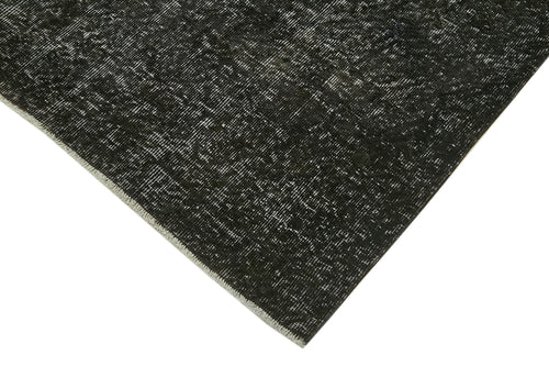 Overdyed Vintage Siyah Eskitme Pamuk Yün El Dokuma Halısı 190x298 Agacan