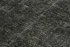 Overdyed Vintage Siyah Eskitme Pamuk Yün El Dokuma Halısı 190x298 Agacan