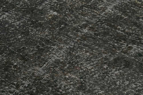 Overdyed Vintage Siyah Eskitme Pamuk Yün El Dokuma Halısı 190x298 Agacan