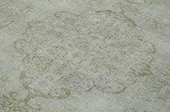 Overdyed Vintage Gri Eskitme Pamuk Yün El Dokuma Halısı 197x284 Agacan