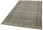 Overdyed Vintage Gri Eskitme Pamuk Yün El Dokuma Halısı 146x242 Agacan