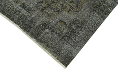 Overdyed Vintage Siyah Eskitme Pamuk Yün El Dokuma Halısı 196x311 Agacan