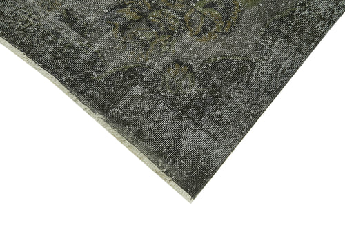 Overdyed Vintage Siyah Eskitme Pamuk Yün El Dokuma Halısı 196x311 Agacan