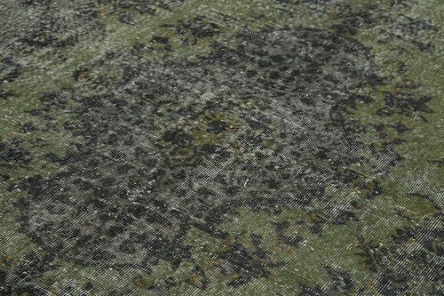 Overdyed Vintage Siyah Eskitme Pamuk Yün El Dokuma Halısı 196x311 Agacan
