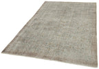 Overdyed Vintage Mavi Eskitme Pamuk Yün El Dokuma Halısı 156x256 Agacan