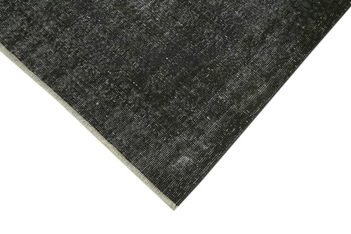 Overdyed Vintage Siyah Eskitme Pamuk Yün El Dokuma Halısı 173x298 Agacan