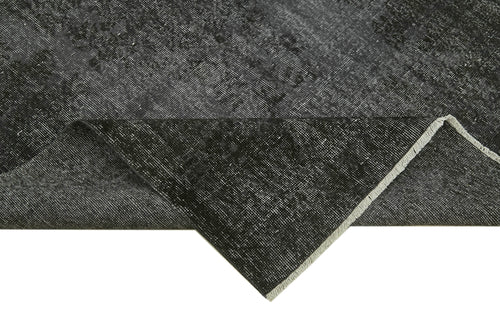 Overdyed Vintage Siyah Eskitme Pamuk Yün El Dokuma Halısı 173x298 Agacan