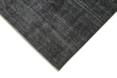 Overdyed Vintage Siyah Eskitme Pamuk Yün El Dokuma Halısı 163x270 Agacan