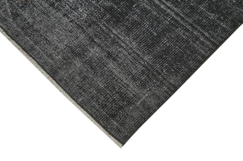 Overdyed Vintage Siyah Eskitme Pamuk Yün El Dokuma Halısı 163x270 Agacan