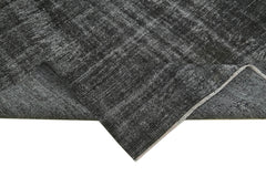 Overdyed Vintage Siyah Eskitme Pamuk Yün El Dokuma Halısı 163x270 Agacan