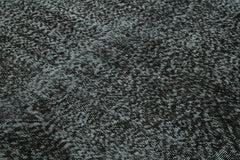 Overdyed Vintage Siyah Eskitme Pamuk Yün El Dokuma Halısı 208x318 Agacan