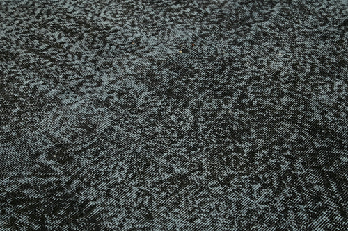 Overdyed Vintage Siyah Eskitme Pamuk Yün El Dokuma Halısı 208x318 Agacan
