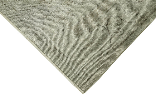 Overdyed Vintage Mavi Eskitme Pamuk Yün El Dokuma Halısı 212x309 Agacan