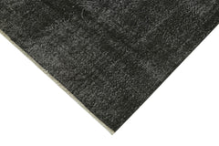 Overdyed Vintage Siyah Eskitme Pamuk Yün El Dokuma Halısı 218x308 Agacan