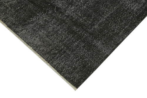 Overdyed Vintage Siyah Eskitme Pamuk Yün El Dokuma Halısı 218x308 Agacan