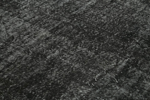 Overdyed Vintage Siyah Eskitme Pamuk Yün El Dokuma Halısı 218x308 Agacan