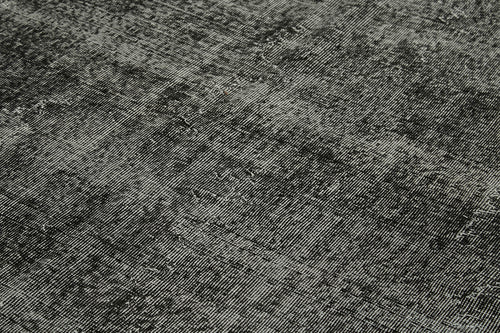 Overdyed Vintage Siyah Eskitme Pamuk Yün El Dokuma Halısı 210x324 Agacan