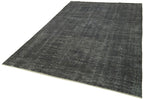 Overdyed Vintage Siyah Eskitme Pamuk Yün El Dokuma Halısı 186x284 Agacan