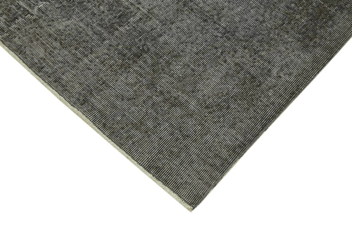 Overdyed Vintage Siyah Eskitme Pamuk Yün El Dokuma Halısı 201x314 Agacan