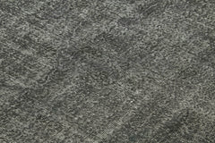 Overdyed Vintage Siyah Eskitme Pamuk Yün El Dokuma Halısı 201x305 Agacan