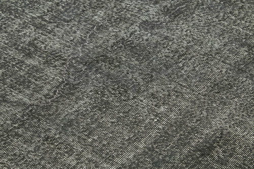 Overdyed Vintage Siyah Eskitme Pamuk Yün El Dokuma Halısı 201x305 Agacan
