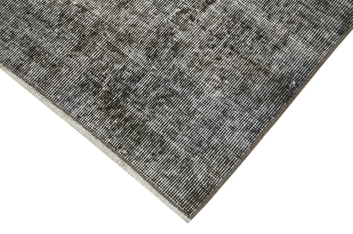 Overdyed Vintage Siyah Eskitme Pamuk Yün El Dokuma Halısı 109x205 Agacan