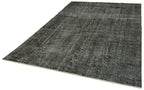 Overdyed Vintage Siyah Eskitme Pamuk Yün El Dokuma Halısı 203x306 Agacan