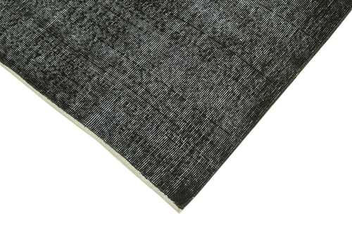 Overdyed Vintage Siyah Eskitme Pamuk Yün El Dokuma Halısı 161x267 Agacan