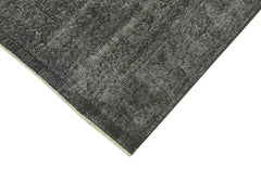 Overdyed Vintage Gri Eskitme Pamuk Yün El Dokuma Halısı 163x284 Agacan