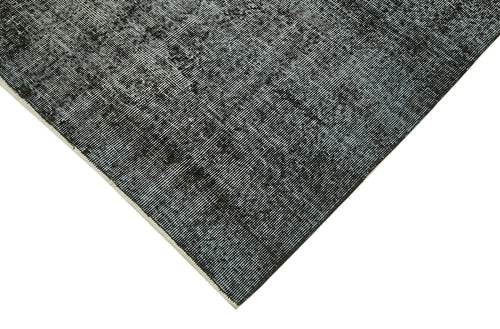 Overdyed Vintage Siyah Eskitme Pamuk Yün El Dokuma Halısı 196x308 Agacan