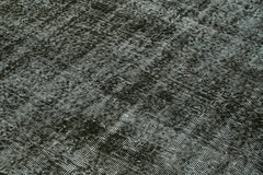 Overdyed Vintage Siyah Eskitme Pamuk Yün El Dokuma Halısı 196x308 Agacan