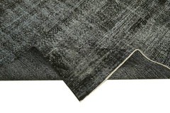 Overdyed Vintage Siyah Eskitme Pamuk Yün El Dokuma Halısı 196x308 Agacan
