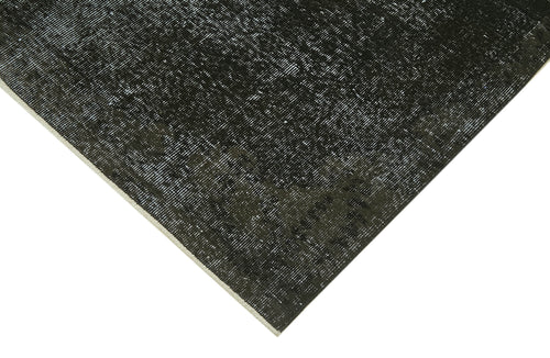 Overdyed Vintage Siyah Eskitme Pamuk Yün El Dokuma Halısı 186x252 Agacan