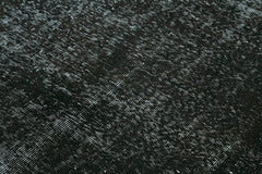 Overdyed Vintage Siyah Eskitme Pamuk Yün El Dokuma Halısı 186x252 Agacan