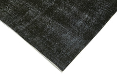 Overdyed Vintage Siyah Eskitme Pamuk Yün El Dokuma Halısı 200x287 Agacan