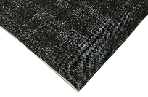 Overdyed Vintage Siyah Eskitme Pamuk Yün El Dokuma Halısı 200x287 Agacan