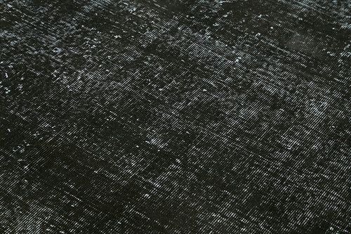 Overdyed Vintage Siyah Eskitme Pamuk Yün El Dokuma Halısı 200x287 Agacan