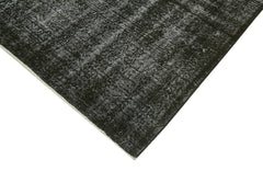 Overdyed Vintage Siyah Eskitme Pamuk Yün El Dokuma Halısı 199x306 Agacan