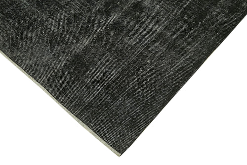 Overdyed Vintage Siyah Eskitme Pamuk Yün El Dokuma Halısı 207x310 Agacan