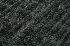 Overdyed Vintage Siyah Eskitme Pamuk Yün El Dokuma Halısı 207x310 Agacan