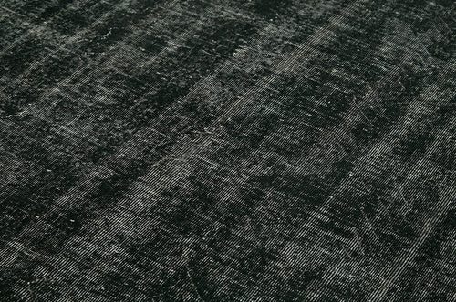 Overdyed Vintage Siyah Eskitme Pamuk Yün El Dokuma Halısı 207x310 Agacan