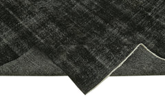 Overdyed Vintage Siyah Eskitme Pamuk Yün El Dokuma Halısı 207x310 Agacan