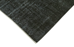 Overdyed Vintage Siyah Eskitme Pamuk Yün El Dokuma Halısı 157x263 Agacan