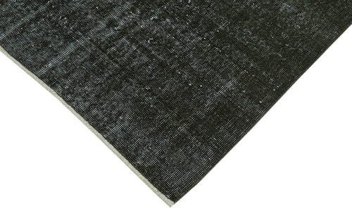 Overdyed Vintage Siyah Eskitme Pamuk Yün El Dokuma Halısı 157x263 Agacan