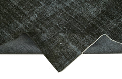 Overdyed Vintage Siyah Eskitme Pamuk Yün El Dokuma Halısı 157x263 Agacan
