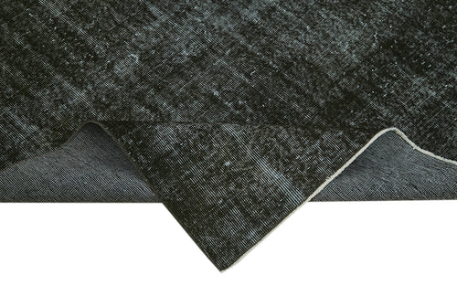 Overdyed Vintage Siyah Eskitme Pamuk Yün El Dokuma Halısı 157x263 Agacan