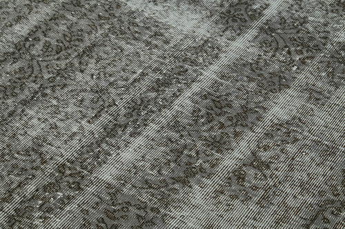 Overdyed Vintage Gri Eskitme Pamuk Yün El Dokuma Halısı 151x251 Agacan